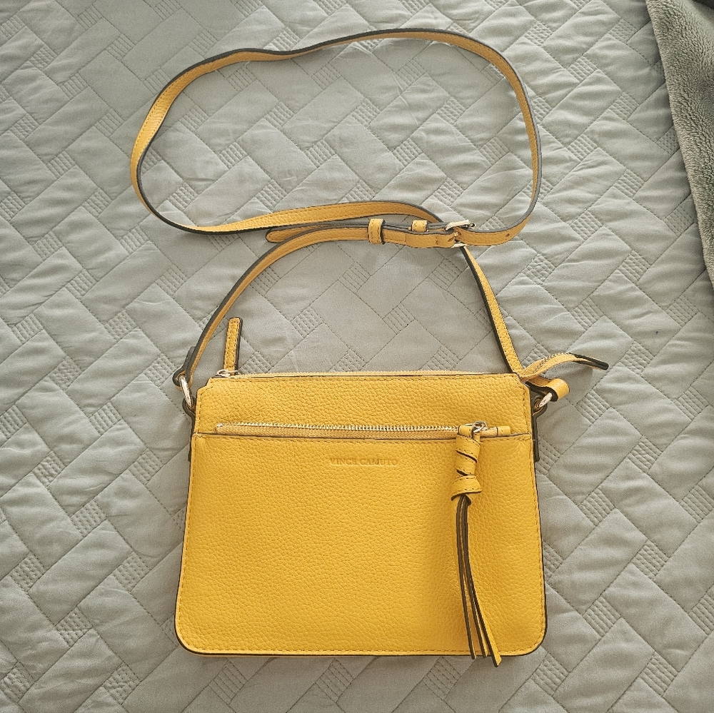 Vince Camuto Gold Yellow Crossbody Bag